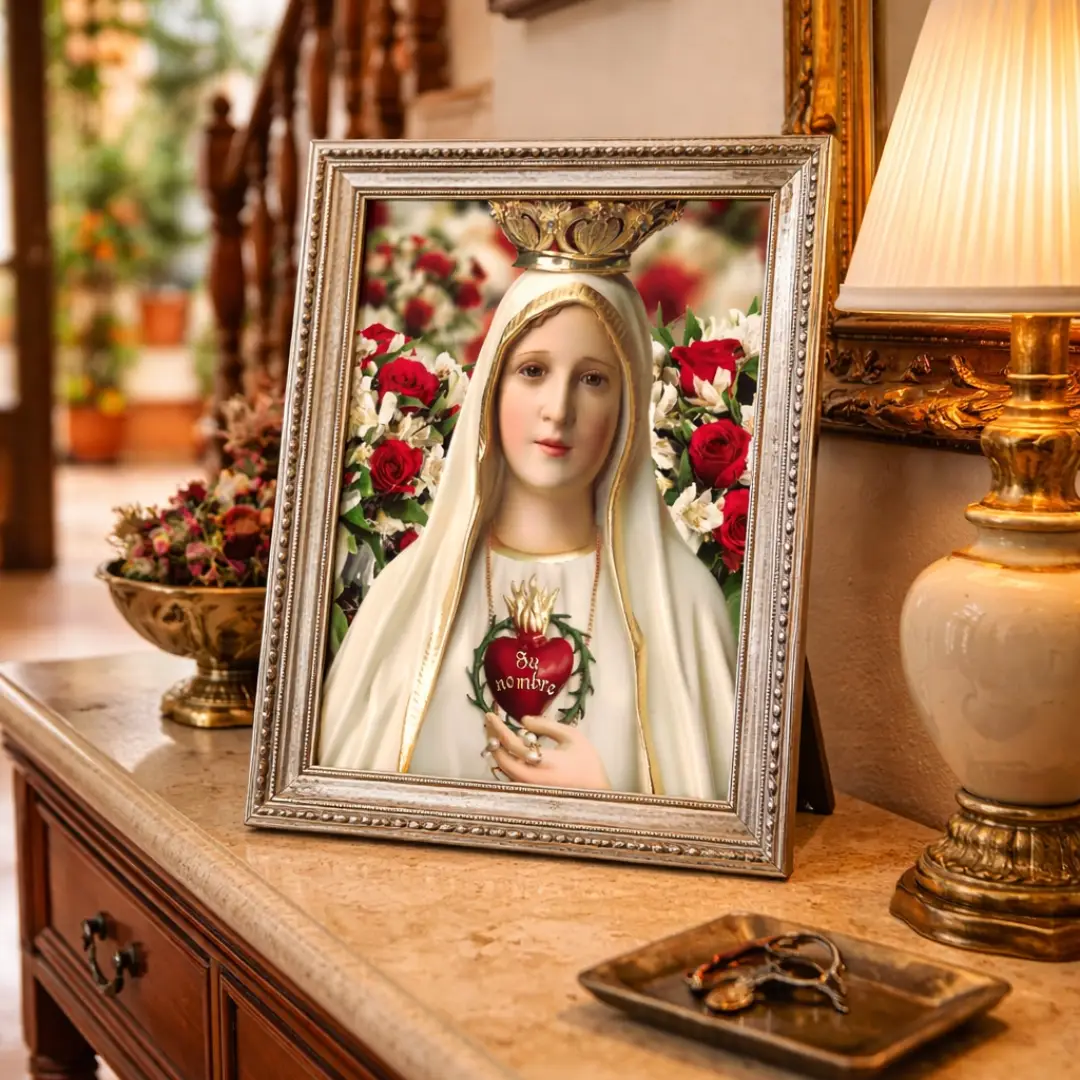 Estampa grande del Inmaculado Corazón de María - Imagen 2