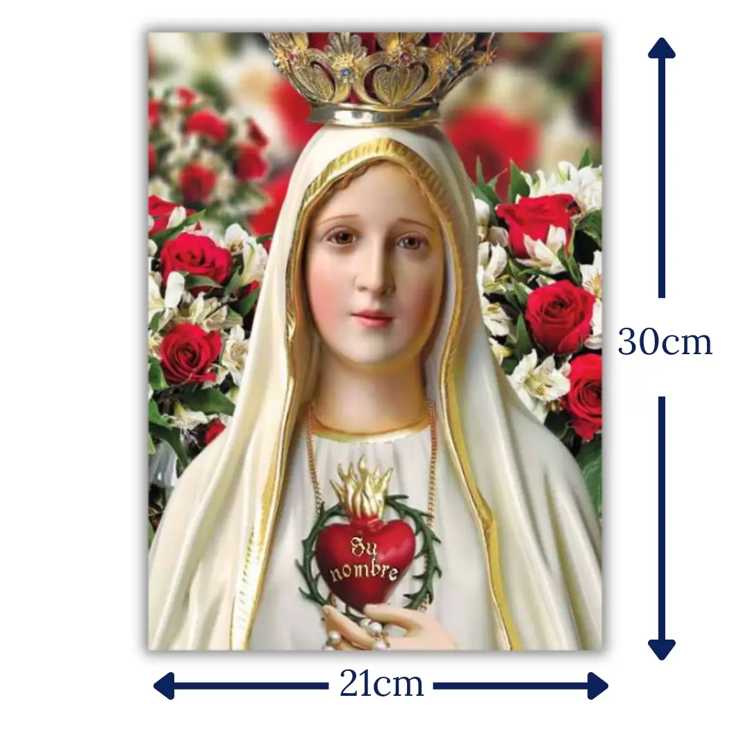 Estampa grande del Inmaculado Corazón de María - Imagen 3